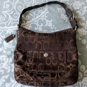 Authentic Coach Chelsea Signature Optic Hobo Shoulder Bag